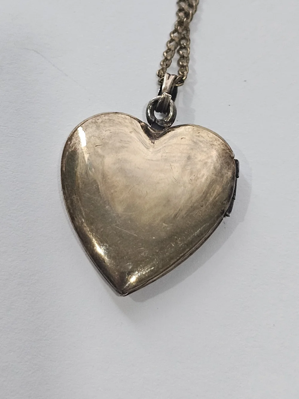 1/20 12k On Sterling Heart Floral Etched Locket Necklace - 18